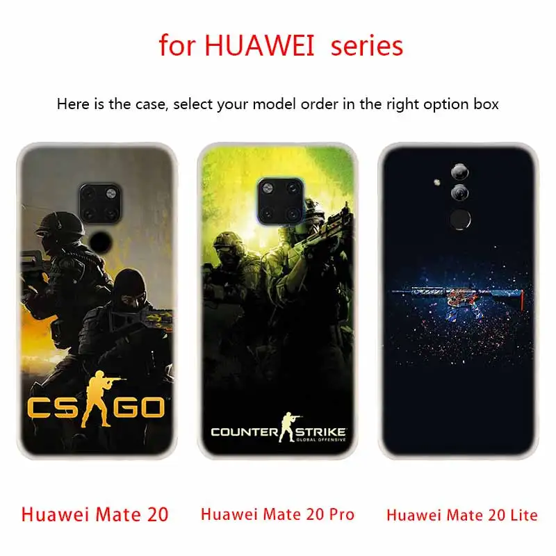 Мягкие силиконовые чехлы CS go для Huawei Mate 10 Lite 20 Pro 20X S Y5 2017 Y9 2018 2019 NOVA 3 3i 4 | Мобильные