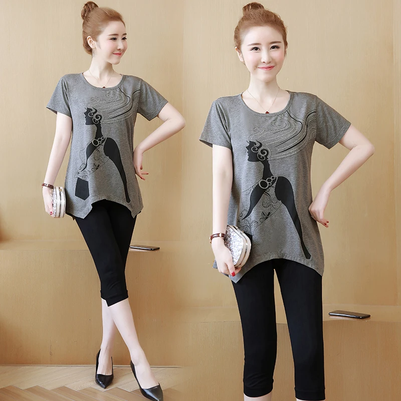 2019 Новая летняя модная женская одежда с короткими рукавами круглым вырезом