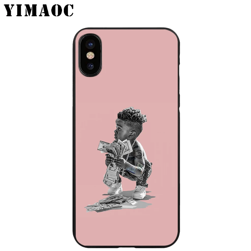 YIMAOC Lil Baby Rapper Soft TPU Black Silicone Case for iPhone X or 10 8 7 6 6S Plus 5 5S SE Xr Xs Max |