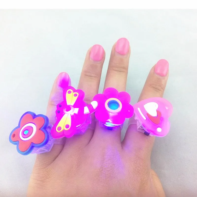 50 шт./лот Мультфильм светодиодный фонарик на палец кольцо игрушка различные