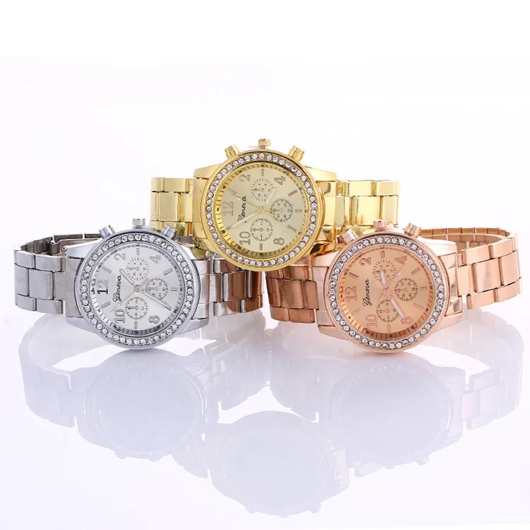 Женева классические роскошные часы со стразами женские модные Relogio Feminino Reloj Mujer