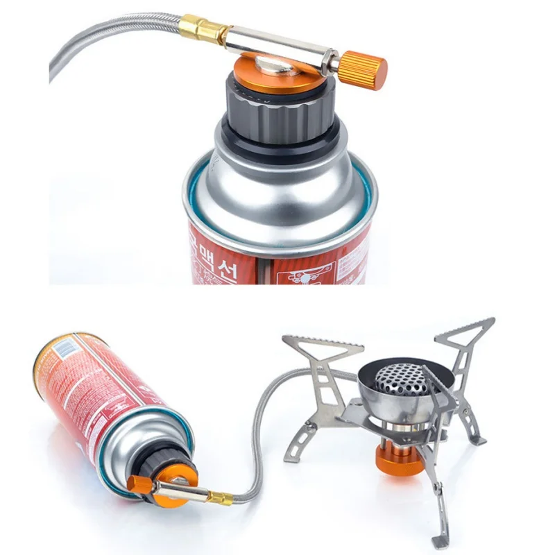 

Camping Hiking Stove Burner Adaptor Split Type Furnace Converter Connector Auto-off Gas Outdoor Cartridge Tank cylinder Adapter
