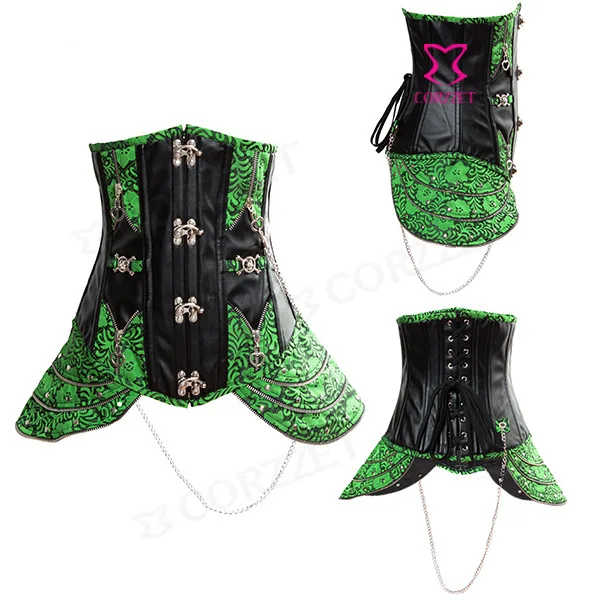 Корсеты на стальных косточках Skirted бюстье тренажер для талии Cincher стимпанк корсет