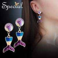 the special new fashion euramerican sterling 925 silver needle fashion girls ear seven color earrings for women s2001e