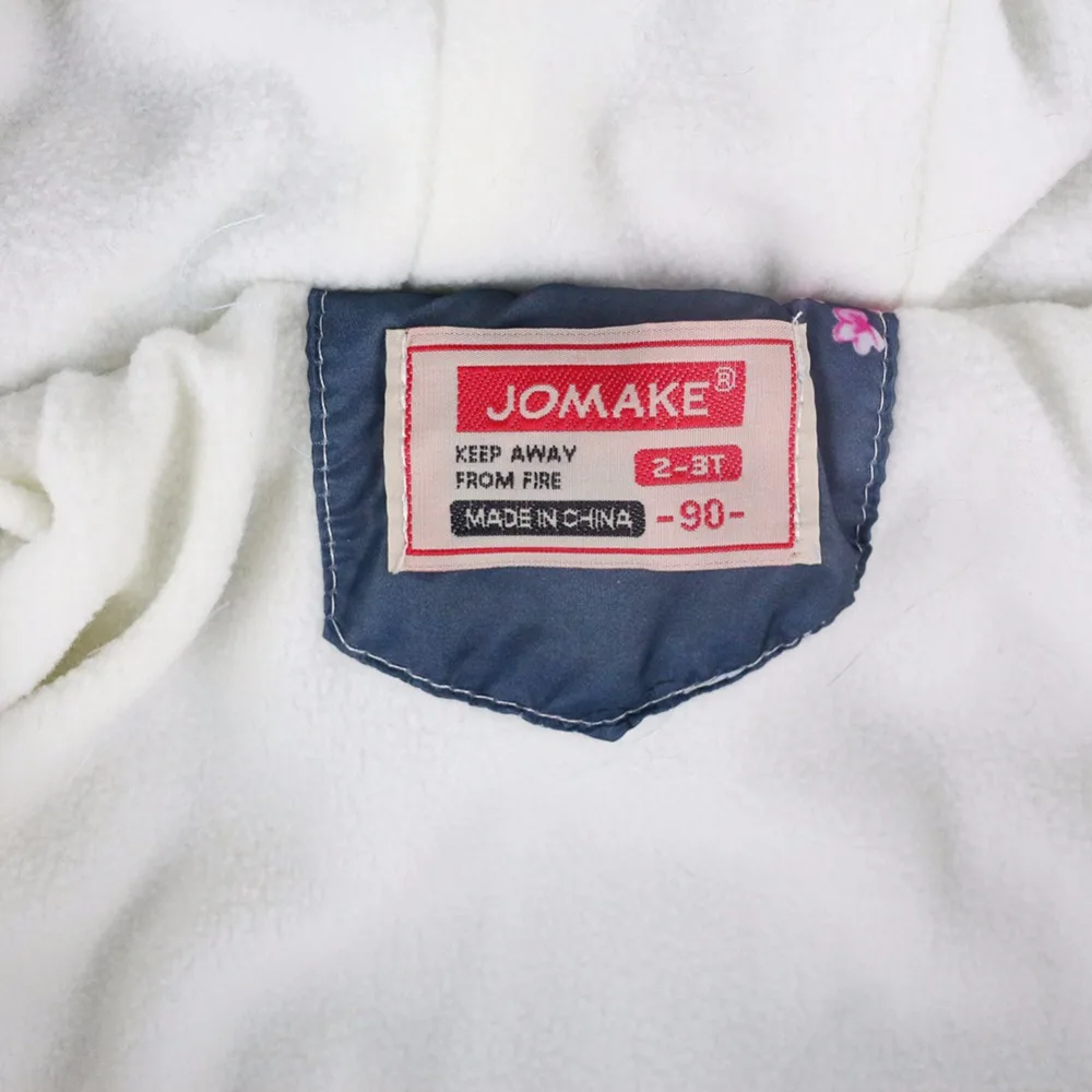 JOMAKE/костюм для детей парки девочек теплое хлопковое пальто с цветочным рисунком