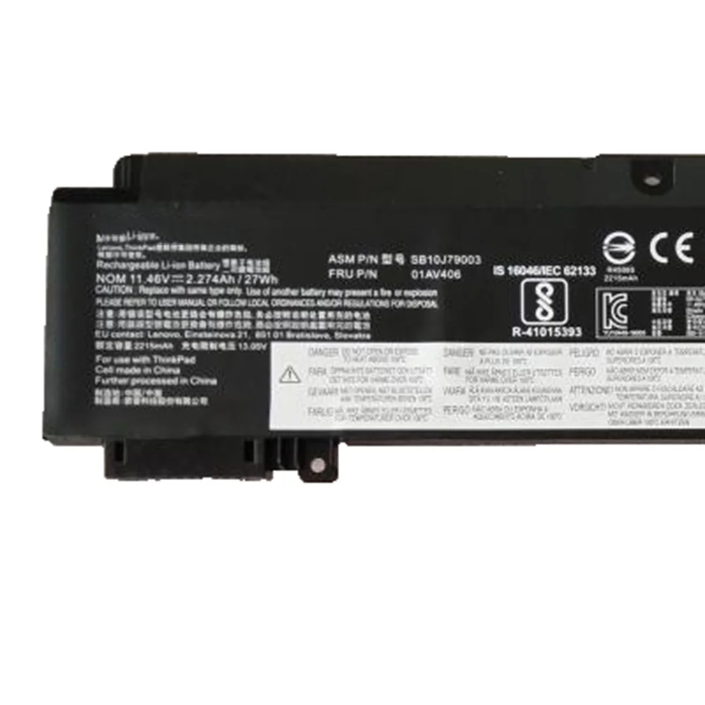 Аккумулятор для ноутбука Lenovo ThinkPad T460s T470S 01AV405 01AV462 01AV407 SB10J79004 SB10F46463 11 4 В 24 Втч 01AV406