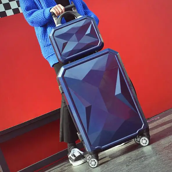 a set CARRYLOVE 2" 24" Девушка багаж на колесиках с косметичкой милый Дорожный чемодан набор с колесиками для дам - Цвет: a set