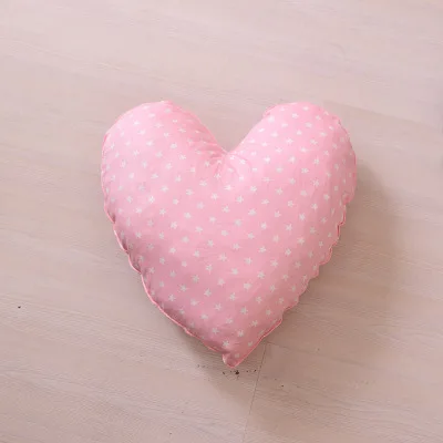 pink heart 40x40cm Детская комната диван подушка звезда облако сердце домашние подушки для путешествий украшения для детской комнаты хлопок мягкие игрушки для детей подарок для девочек Рождество - Цвет: pink heart 40x40cm