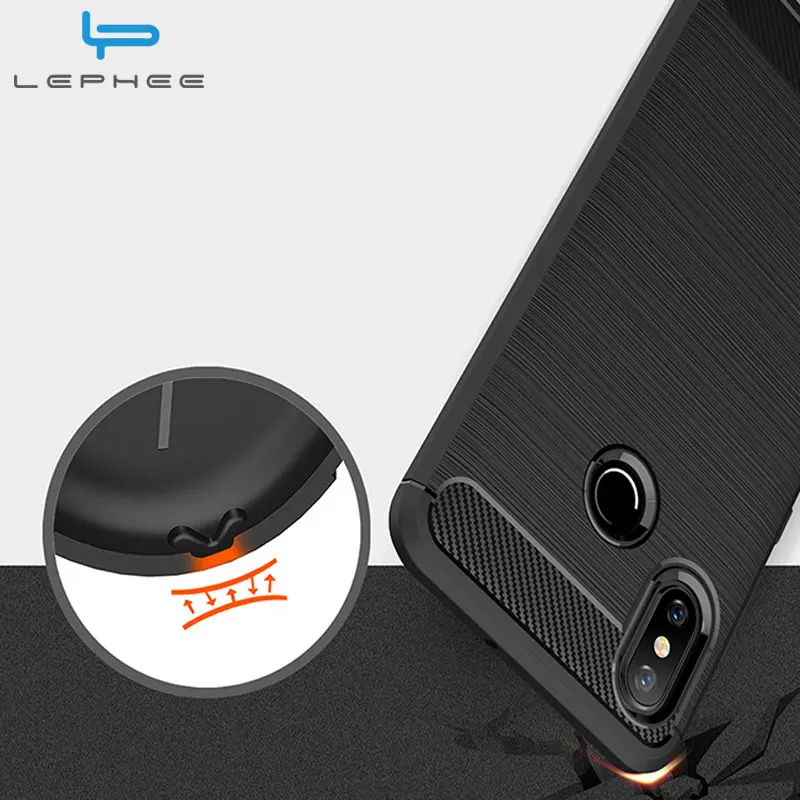 LEPHEE для Xiaomi 8 SE Силикон углеродного волокна ТПУ Мягкий матовый противоскольжения