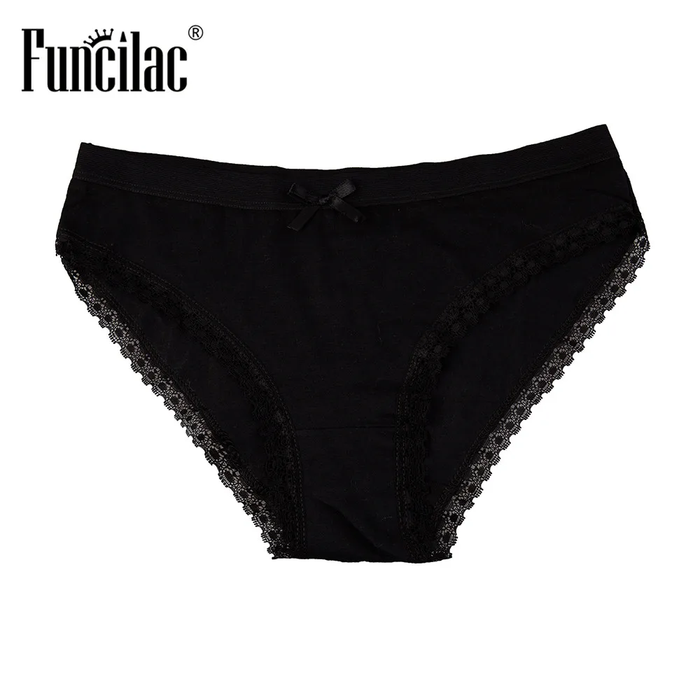 FUNCILAC женское нижнее белье кружевные хипстерские хлопковые трусики 5 шт./лот |