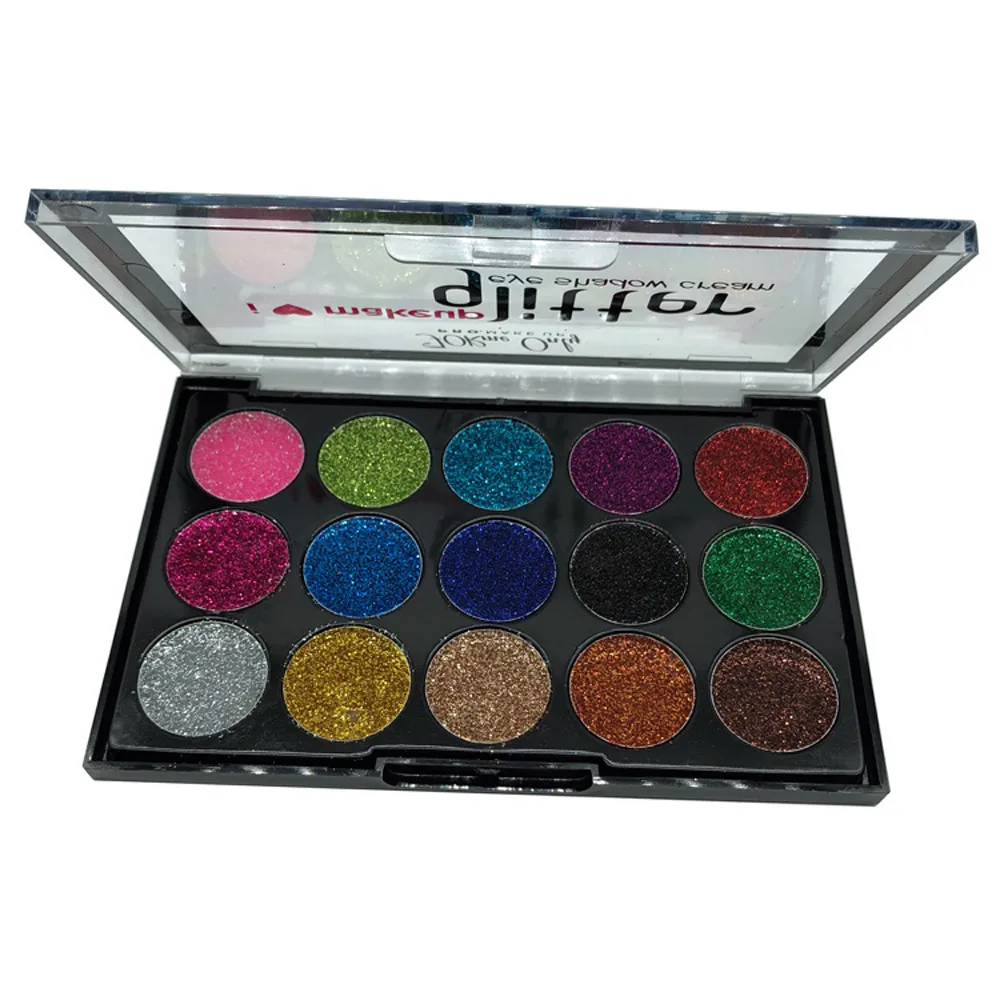 15 цветов Shimmer Блеск тени для глаз с металлическим отливом Палитра Пигмент Faced Nude