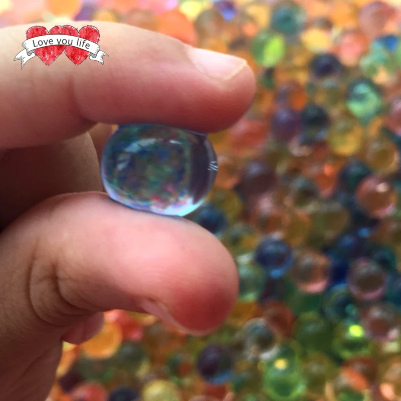 

5000 Particles /lot water beads Pearl shaped Crystal Soil Water Beads Mud Grow Magic Jelly balls wedding Home Decor hydrogel