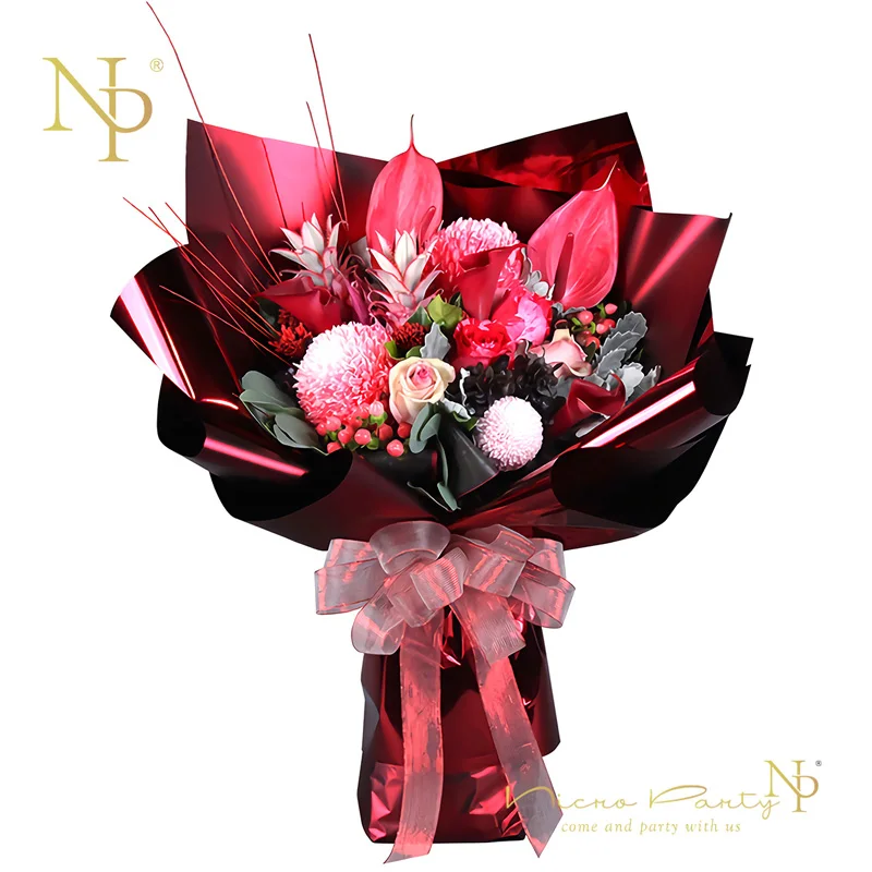 Nicro 20 шт./компл. 23X23 дюйма металлическая упаковка для упаковки цветов свадебные