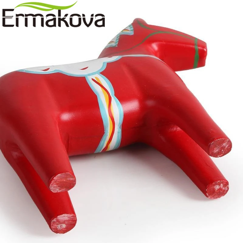 ERMAKOVA 2 шт./компл. деревянный Дала лошадь StatueTraditional животного Скульптура шведский отель фигурка коня подарок сувенир Декор