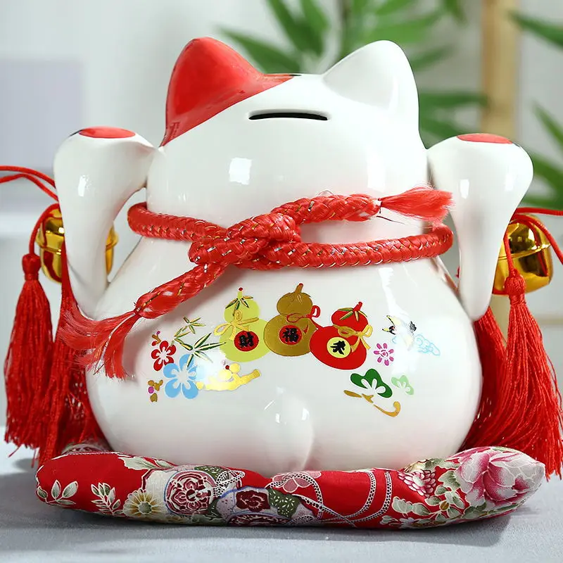 Перепелиное яйцо 11 дюймов Керамическая Свинья-копилка, 9 дюймов Lucky Cat», «поросенок, большой Ёмкость деньги банк экономить горшок денежный ящик для детей «Человек-паук», домашний декор