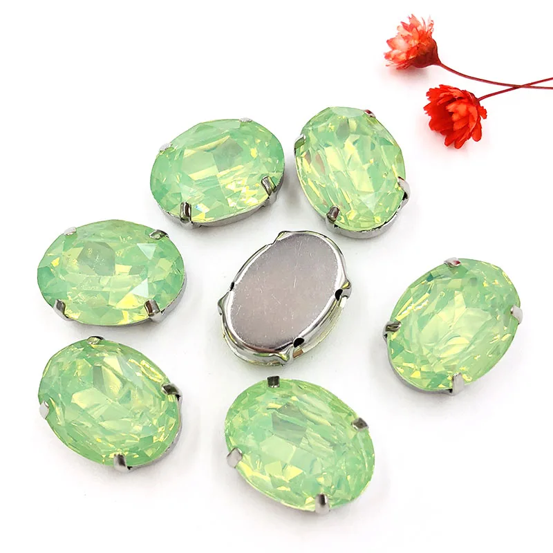 Бесплатная доставка матовый светильник-зеленый опал овальная форма пришивные