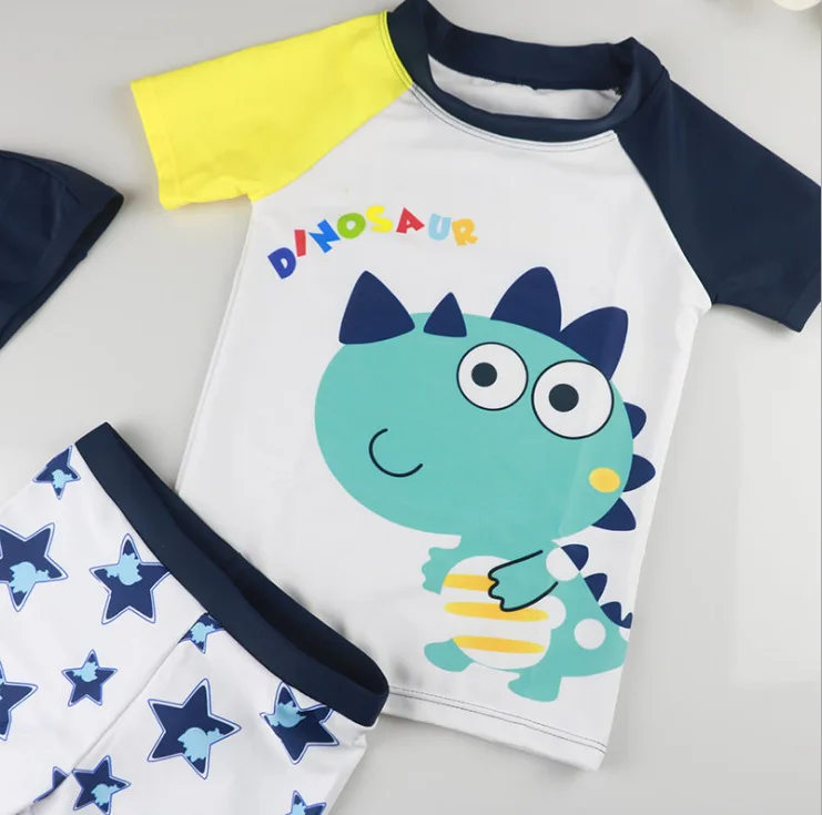 Для мальчиков ясельного возраста лето мультфильм динозавра детский купальник