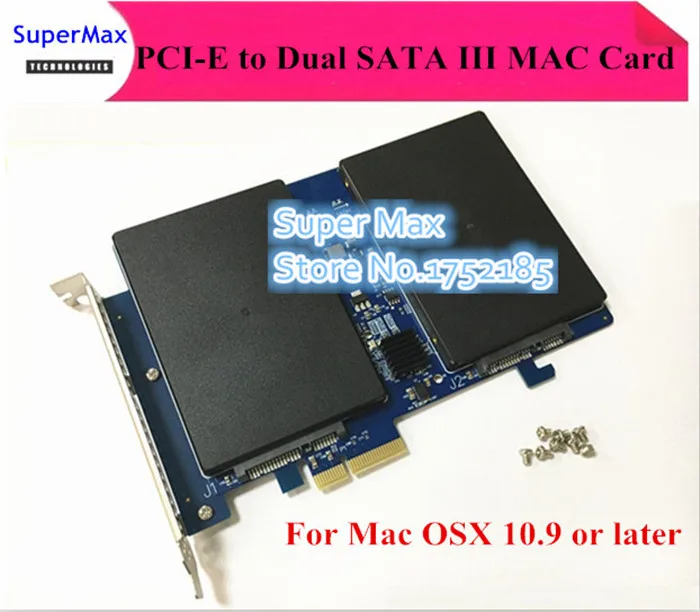 Высокоскоростная карта расширения DEBROGLIE Dual SATA III к PCI E X2 адаптер для Mac Pro 3 1 5 OSX 10 9 и