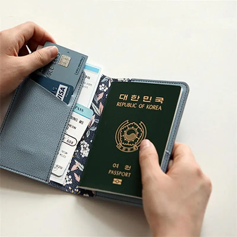 Корея Стиль мода мультфильм Обложка для паспорта держатель карт Путешествия