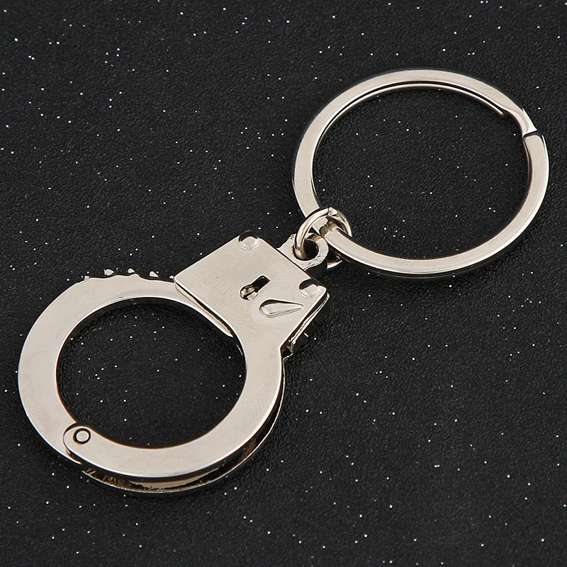 Creative keychain!Novelty trinket couple Handcuffs styling key chain ring creative metal Love holder Lover gift | Украшения и