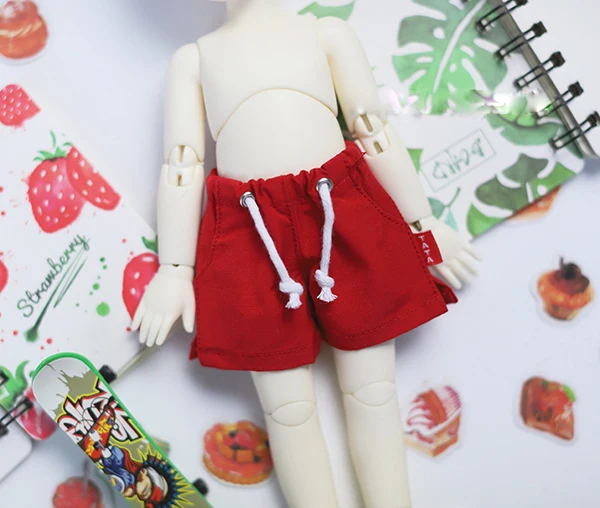 BJD Штаны для 1/6 YOSD 1/4 MSD MDD шнурок Шорты штаны яркого цвета с карманами аксессуары