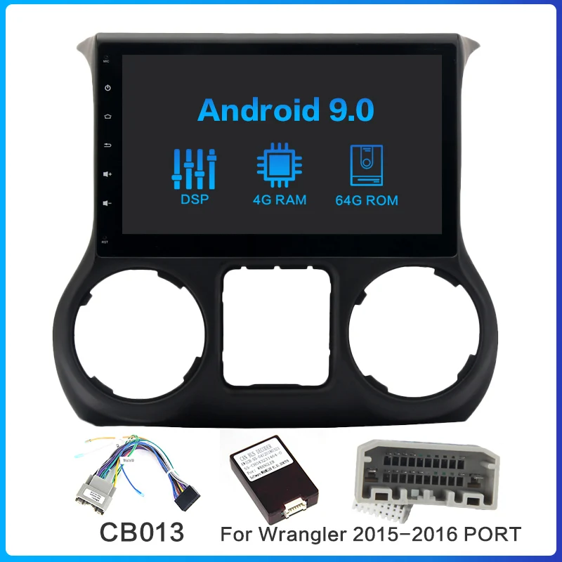 15-16 Cable Dasaita 10," ips экран 1Din автомобильный Android 9,0 DSP для Jeep Wrangler радио 2011- HDMI Bluetooth 1080P видео 64G rom MAX6 - Цвет: 15-16 Cable