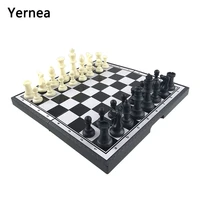 yernea new magnetic chess game set extra large magnetic super feel good folding chess board king height 9 6cm resin pawn