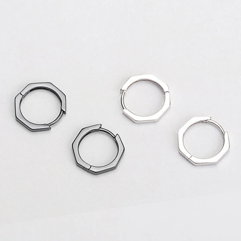 Joseph Mola 100% стерлингового серебра 925 Bijoux шестигранные геометрические серьги кольца