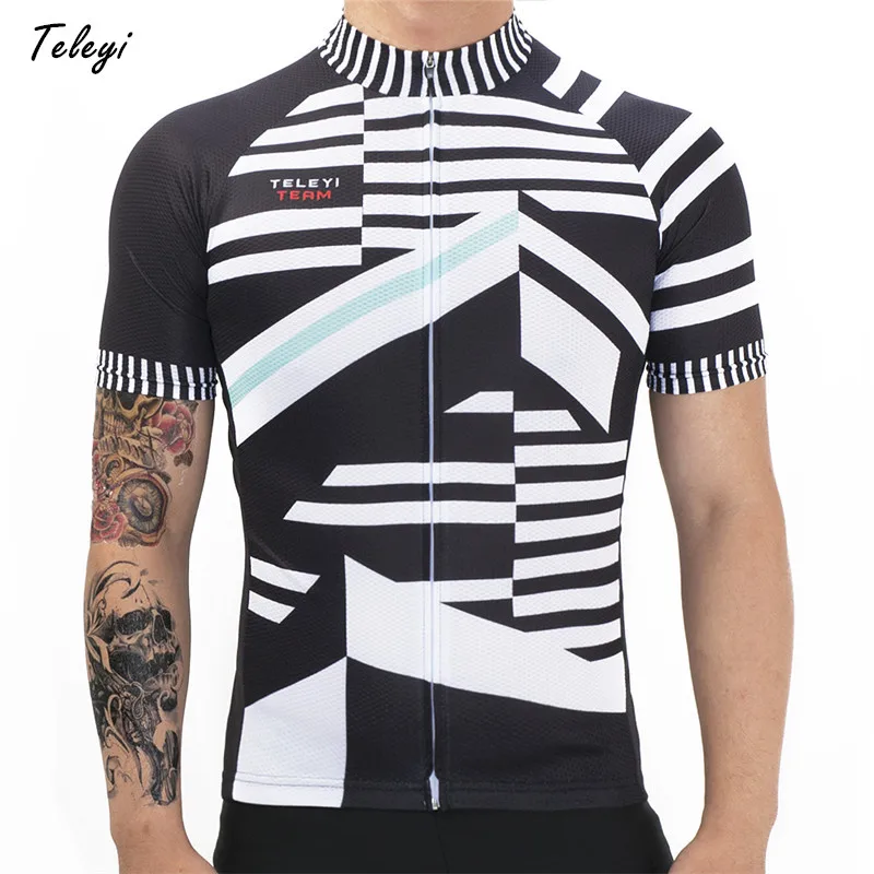 

Teleyi Quick Dry Cycling Clothing Summer Racing Sport Bike Team Cycling Jersey Top Men Short Sleeve mtb Bicycle Jersey Bike Wear