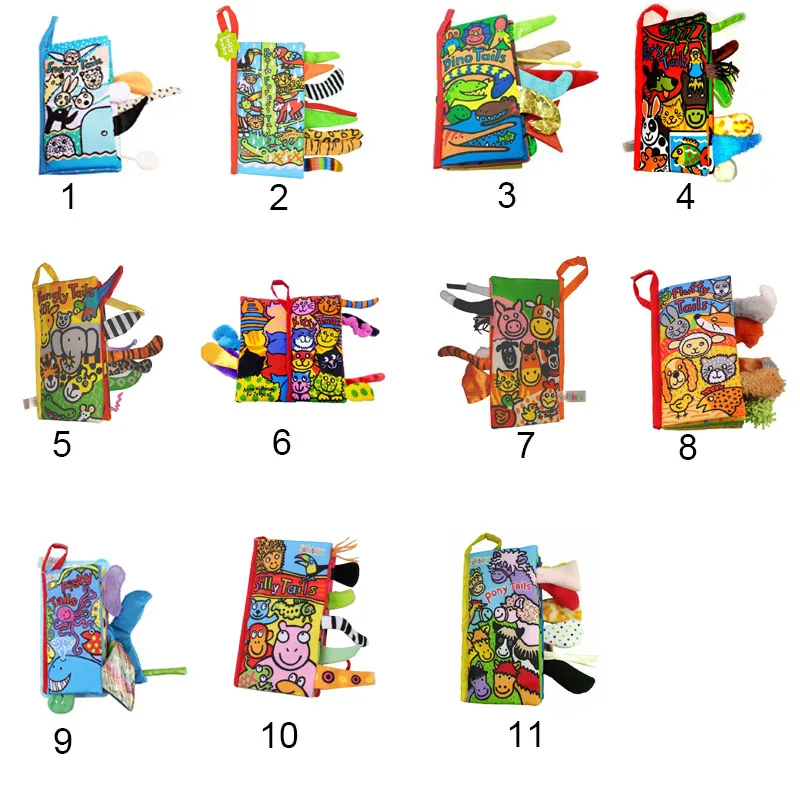 Jollybaby детские игрушки в виде животных тканевые книги для раннего обучения