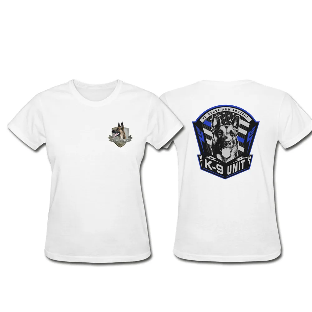Canine K9 police war dog 2019 Women T-shirt Short sleeve O-Neck Tshirt Hip Hop Swag harajuku designer Streetwear | Женская одежда