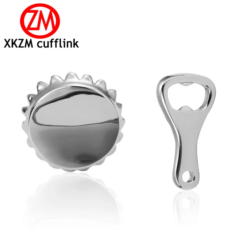 Высококачественная французская Серебристая открывалка для бутылок запонки