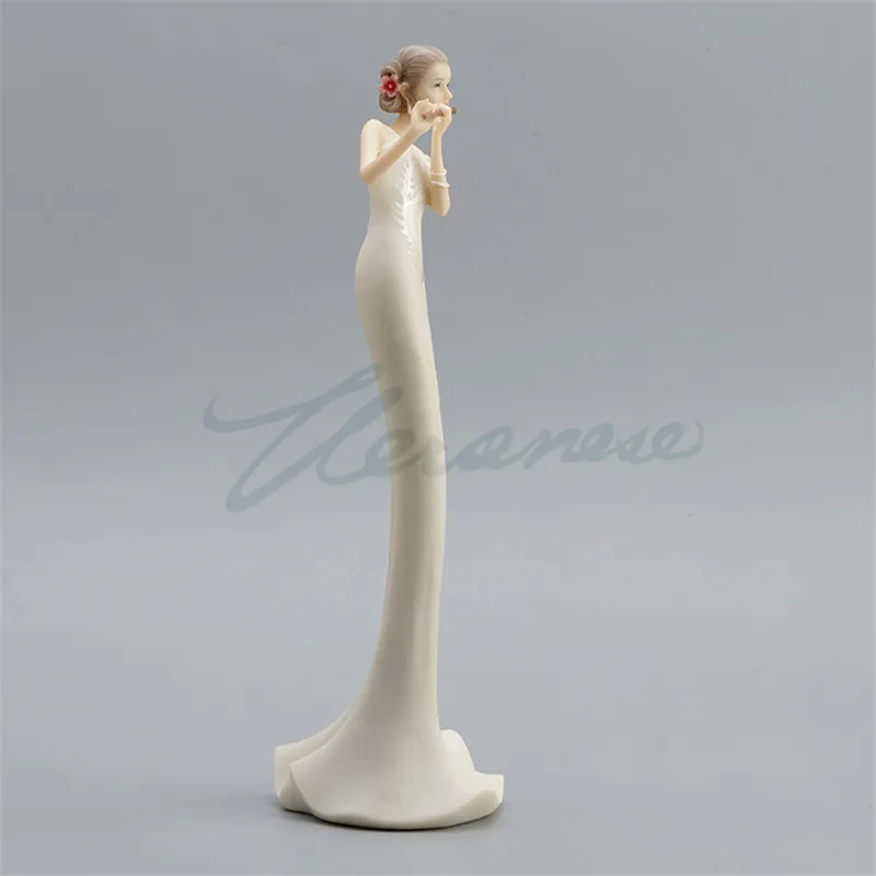 

Chinese Style Fife Women's Band Art Sculpture Girl Statue Resin Art&Craft Decorations Opening Housewarming Gifts R1858