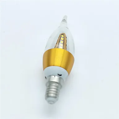 5W E14 LED Candelabra Bulb Warm White Color Starry Sky Led Candle Light SDM2835 25led Chandelier Lamps Gold Shell (AC220-240V) | Лампы и