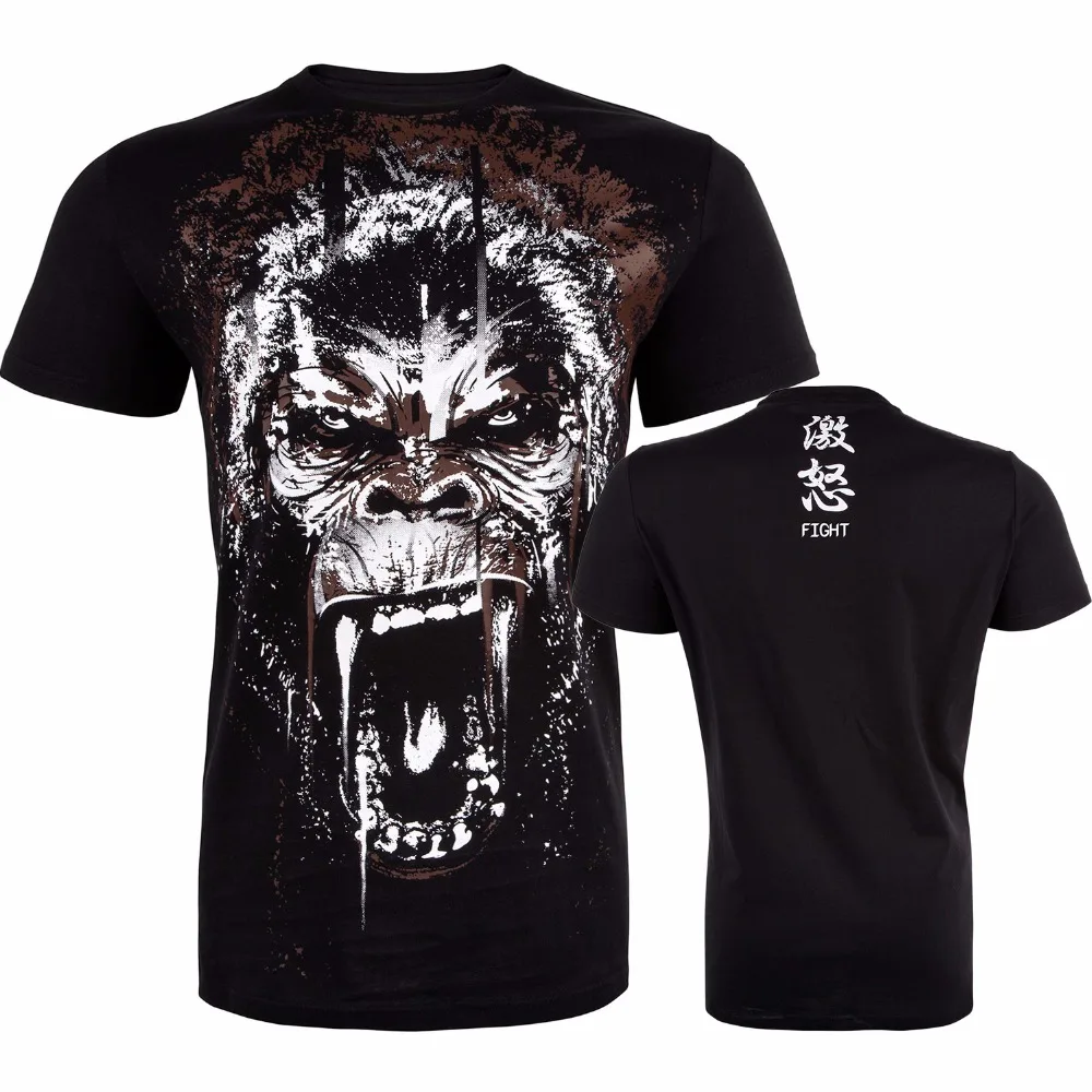 MMA Angry gorilla быстросохнущая футболка с короткими рукавами для занятий фитнесом