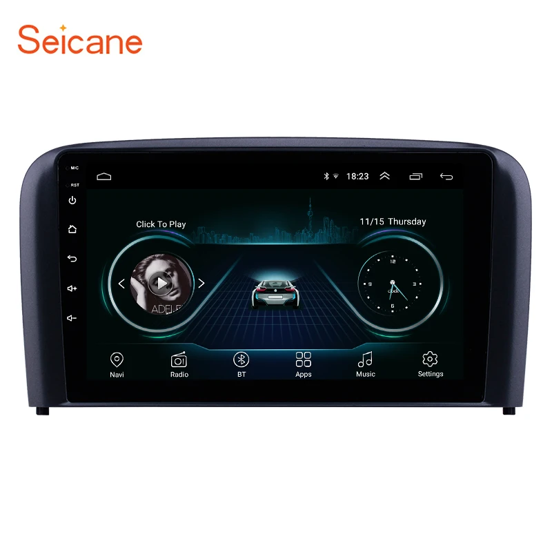 Автомобильный мультимедийный плеер Seicane 9 дюймов 2din Android 8 1 радио GPS для Volvo S80 2004 2005