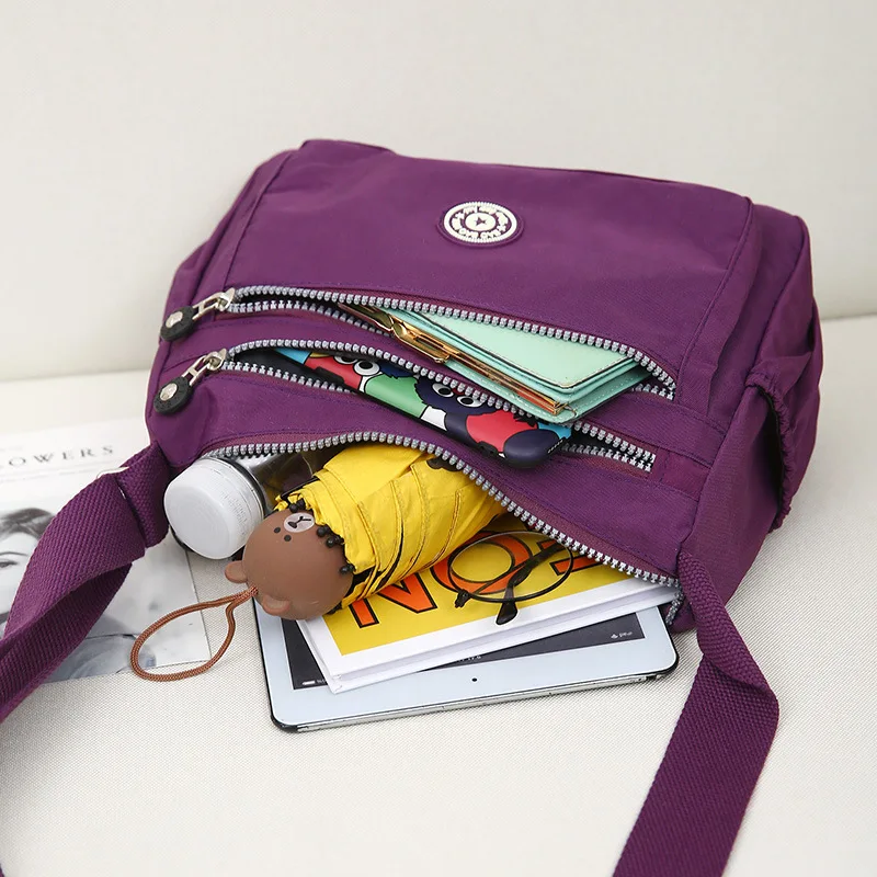 Multi-functional Women's Shoulder Bag Casual Crossbody Bag Nylon Waterproof Women Bolsa Messenger Bag Female Travel coin purse
