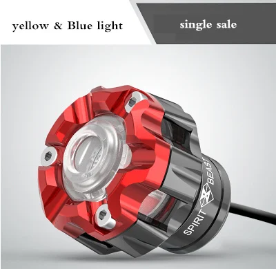 Red Y and B light Защита от падения мотоцикла, светодиодный фонарь с ЧПУ из алюминиевого сплава, рамка, ползунок, защита от Краш двигателя, защитная накладка, SPIRIT BEAST - Цвет: Red Y and B light