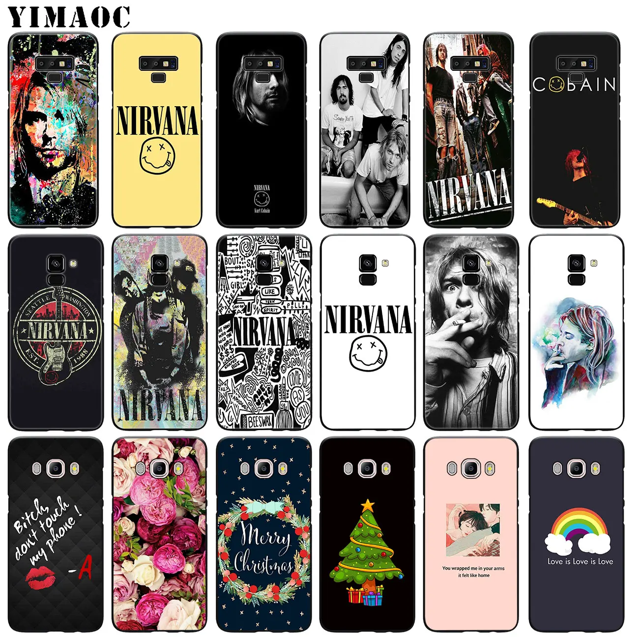 Мягкий силиконовый чехол YIMAOC Nirvana Kurt Cobain для Samsung Galaxy A6 A9 A8 A7 2018 A3 A5 2016 2017 Note 9 8 10 Plus