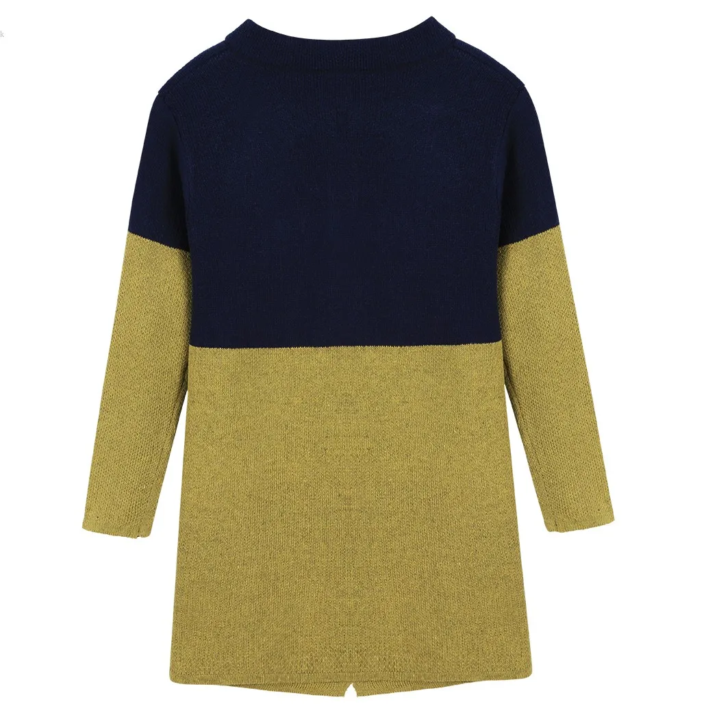 Women New Arrival Contrast Color Long Cardigan Knitted High Quality Covered Button For Spring Autumn 63 |