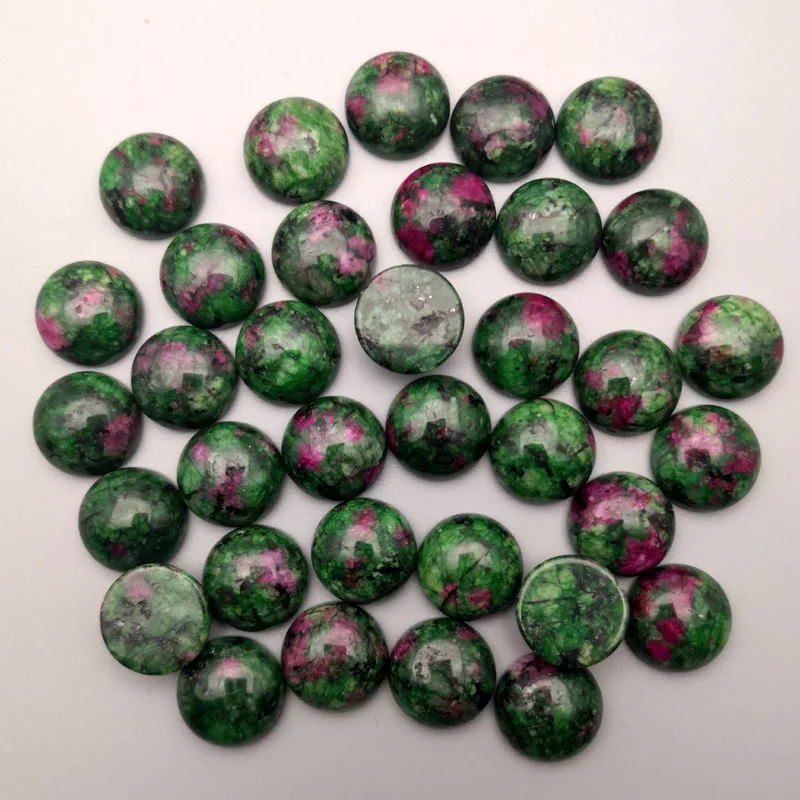 

Круглые бусины из натурального камня epidote, 14 мм, круглые Кабошоны, модные ювелирные украшения, камни «сделай сам», аксессуары для колец, 50 шт./...