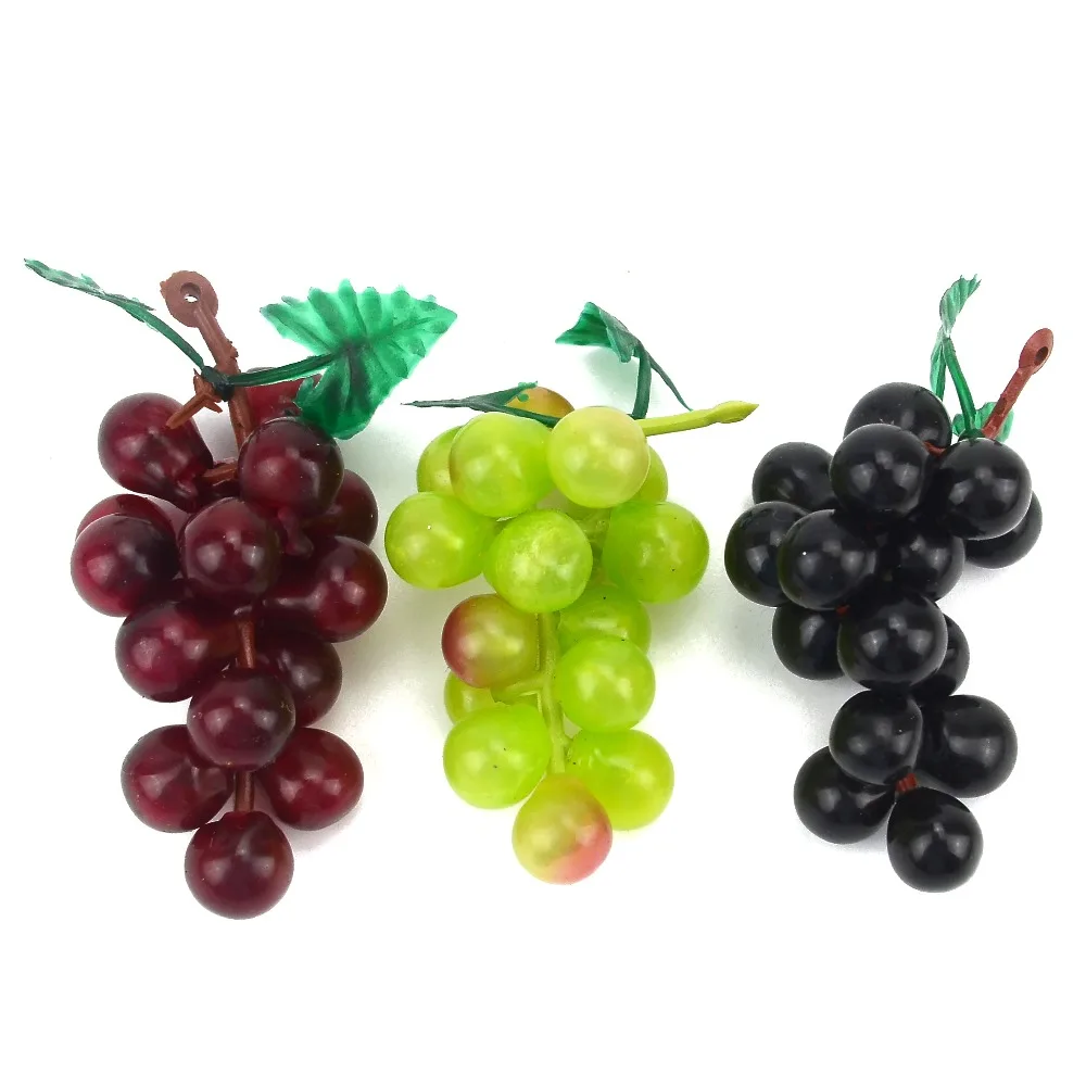 

Cheap 3pcs / 7cm artificial plastic simulation fruit grape wedding decoration home kitchen Christmas gift clip accessories