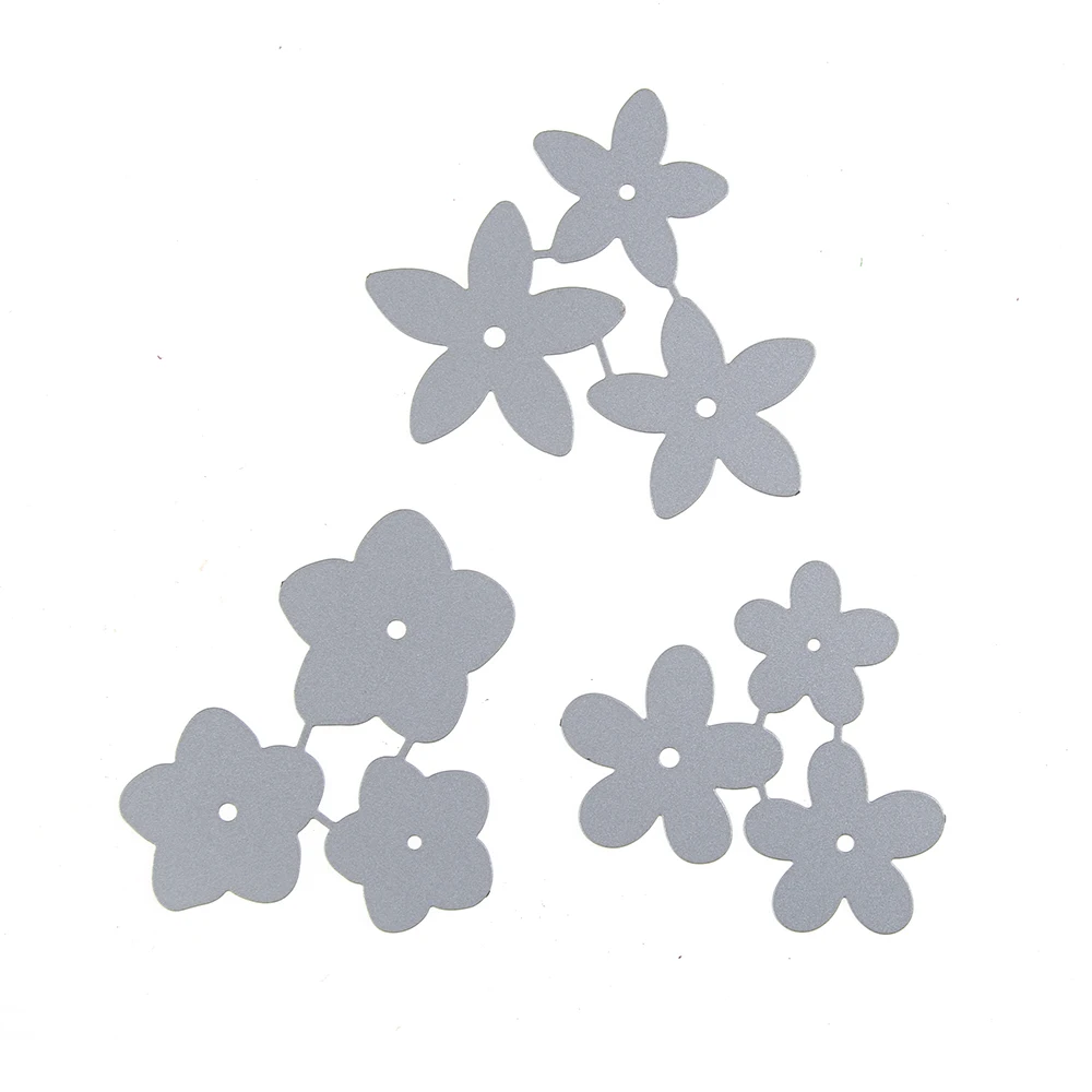 Новый 3 вида стилей цветка 5 лепестков шаблон металла резки Трафарет DIY тиснение