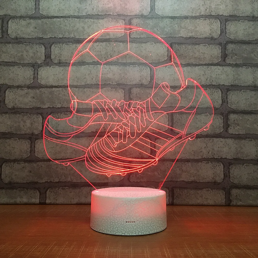 

Soccer 3D LED RGB Night Light 7 Color Change Desk Light Action Figures 350 Boys Girls Christmas Toys