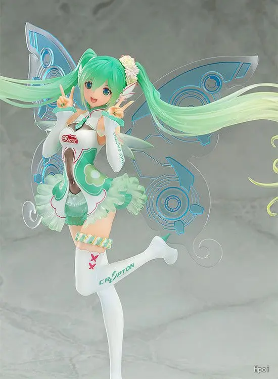 Anime Hatsune Miku Action Figure Racing Model Dolls Decoration Pvc Collection Butterfly Figurine Toys for Gifts 23cm | Игрушки и хобби