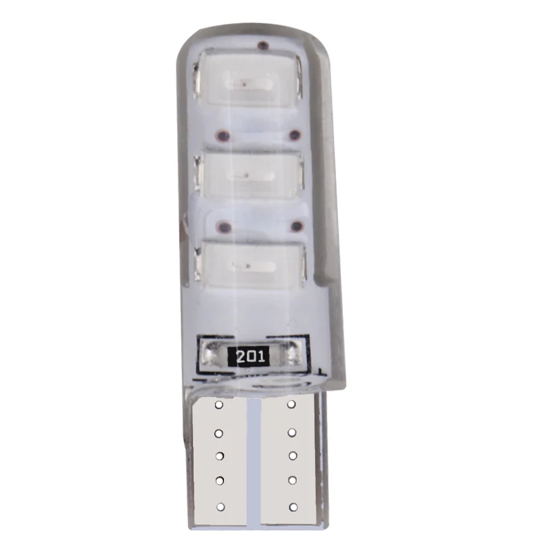 5 шт. T10 W5W силикагелевые 6 SMD 5630 5730 Светодиодные Автомобильные внутренние фары WY5W 194