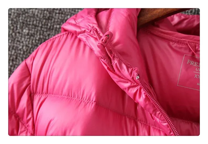 Новинка Осень Зима размера плюс 3XL-6XL пуховик женский ультра светильник белый утиный пух куртки с капюшоном ветрозащитная женская верхняя одежда Mw110