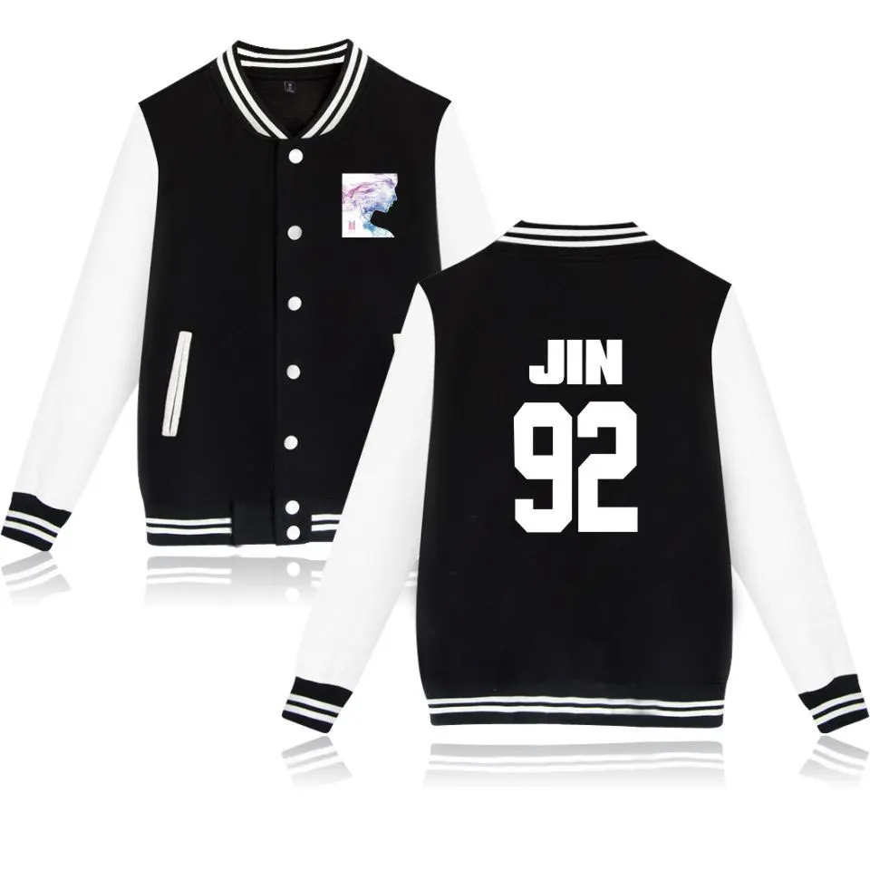 BTS Face Yourself Baseball Jacket Broadcloth Fashion Casual Winter Women K-pop Hip Hop Female Fans Letter Print Clothes | Мужская одежда