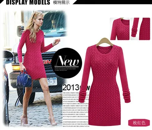 Весенняя новинка 2016 г. модные женские туфли вязаный свитер пуловеры платье