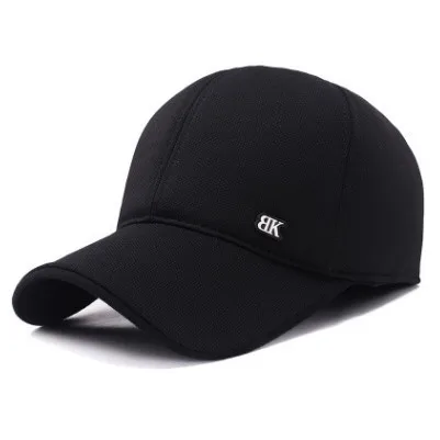 SILOQIN Snapback, кепка s, регулируемый размер, хлопковые наушники, теплая Бейсболка для мужчин, простые бренды, Мужская кепка с язычком, Мужская зимняя шапка - Цвет: Black